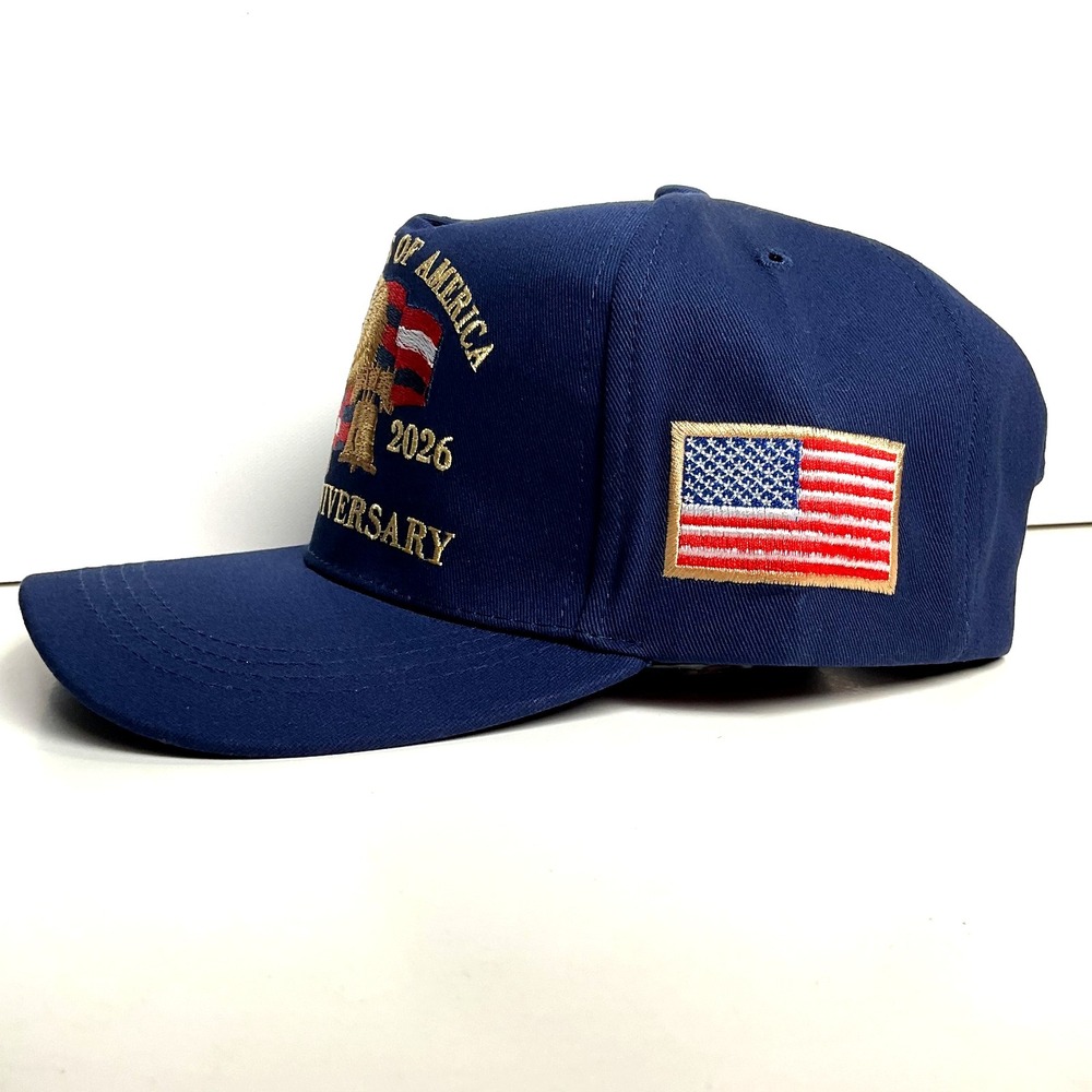 USA 250th Anniversary 1776 2026 United States  Baseball Cap Hat Embroidery  BLUE - Picture 4 of 5
